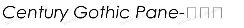 Century Gothic Pane字体转换